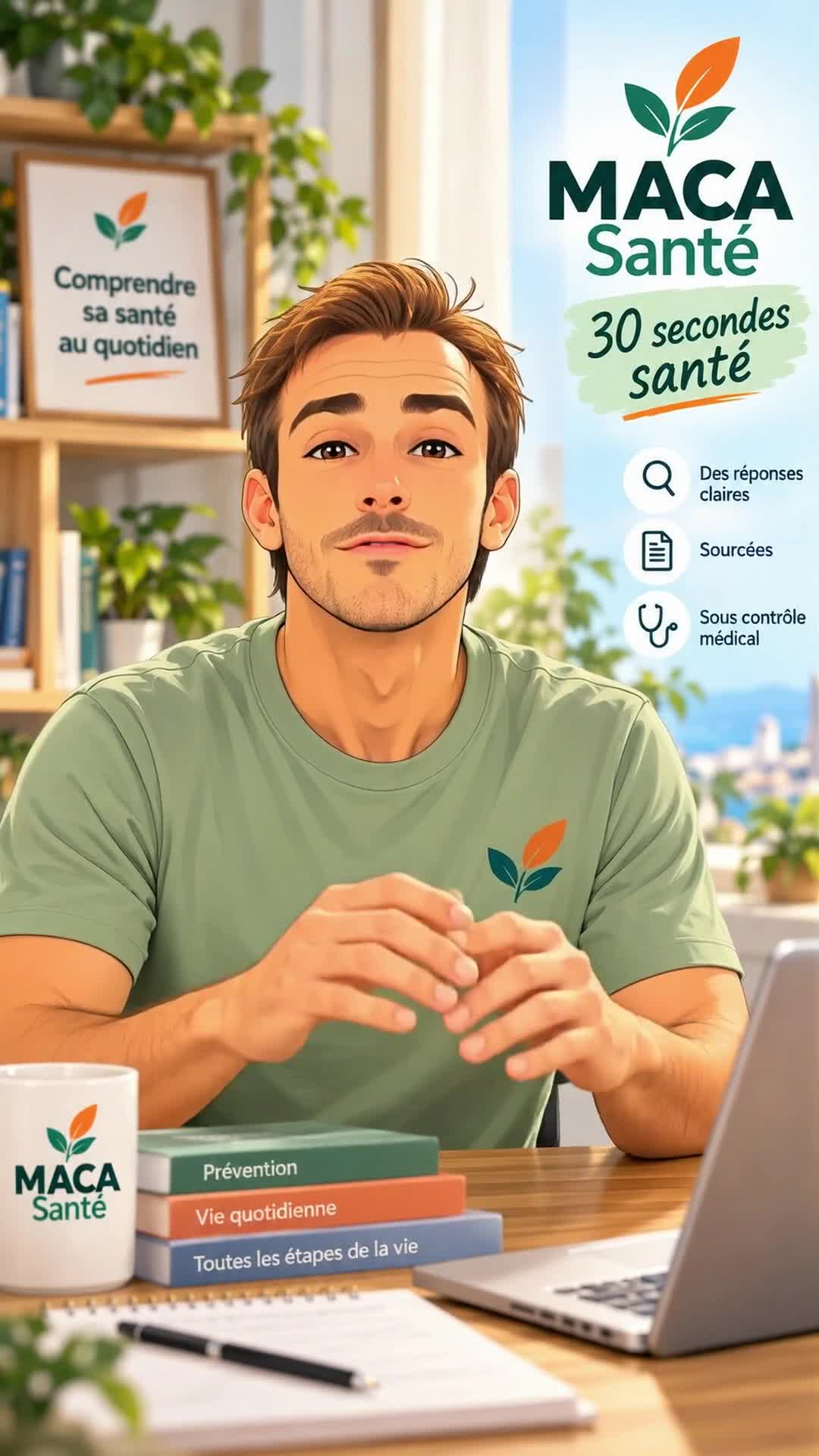 Max, le présentateur animé de MACASANTÉ